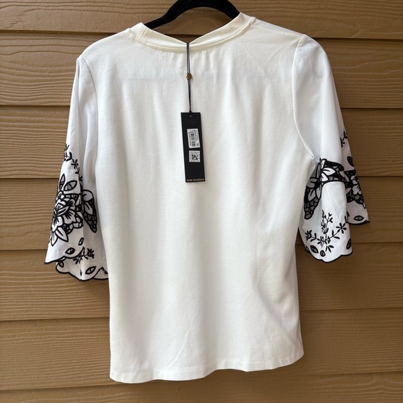 Kobi Halperin Julia Contrast Eyelet Blouse Size XS - Picture 3 of 7